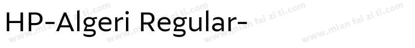 HP-Algeri Regular字体转换